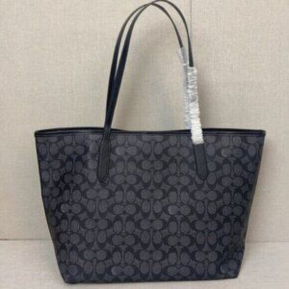 Coach Black Tote Bag with Cat Design - Picture 3 of 7